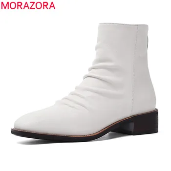 MORAZORA 2020 hot sale high quality genuine leather simple women boots low heel square toe fashion pleated 2 colors ankle boots
MORAZORA 2020 hot sale high quality genuine leather simple women boots low heel square toe fashion pleated 2 colors ankle boots