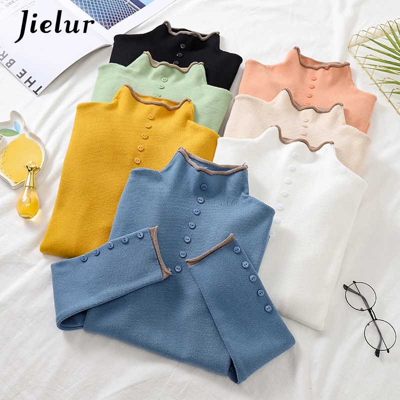 Jielur Sweater Women Turtleneck 2020 New Autumn Solid Color Pull Femme Chic Basic Sweaters Knitted Pullover Slim Jumper Winter
Jielur Sweater Women Turtleneck 2020 New Autumn Solid Color Pull Femme Chic Basic Sweaters Knitted Pullover Slim Jumper Winter
