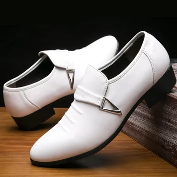 White Dress Loafers Mens Formal Wedding Suit Leather Shoes Slip On Pointed Toe Flat Loafer Italian British Business Shoes
White Dress Loafers Mens Formal Wedding Suit Leather Shoes Slip On Pointed Toe Flat Loafer Italian British Business Shoes