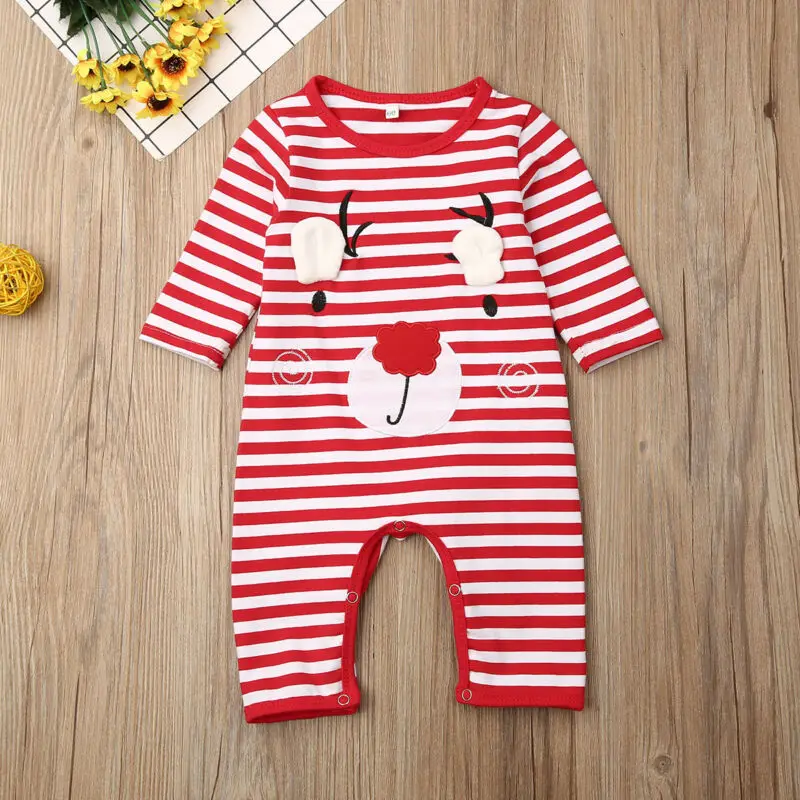 Christmas Newborn Cartoon Santa Print Rompers Baby Boy Girl Long Seeve Red Striped Jumpsuits for Infants 0-24 Months
Christmas Newborn Cartoon Santa Print Rompers Baby Boy Girl Long Seeve Red Striped Jumpsuits for Infants 0-24 Months