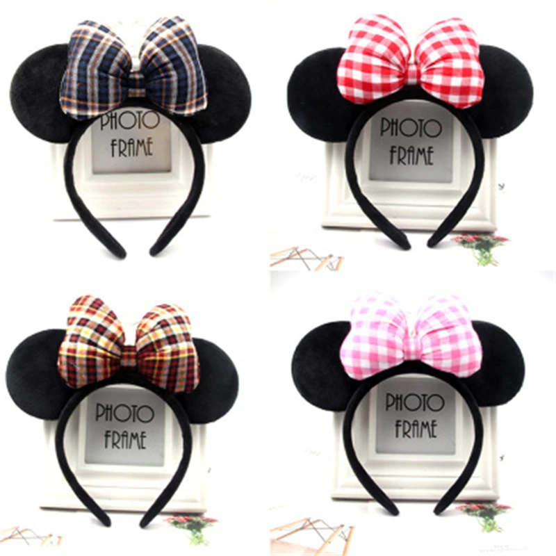 Performance Party Headband Lovely Mickey Minnie Headband Mickey Mouse Bow Plaid style Ear Headband Christmas Hair Accessories
Performance Party Headband Lovely Mickey Minnie Headband Mickey Mouse Bow Plaid style Ear Headband Christmas Hair Accessories