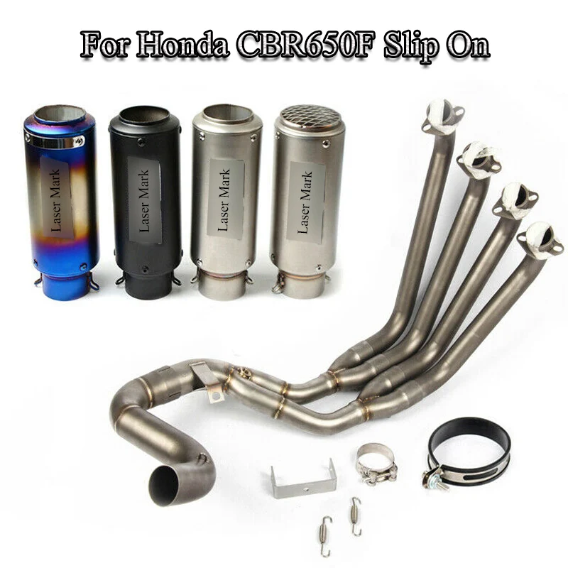 CBR650F Motorcycle Exhaust System Muffler Pipe Whole set Header Front Link Pipe Muffler Tail Tube For Honda cbr650f 2014-2018
CBR650F Motorcycle Exhaust System Muffler Pipe Whole set Header Front Link Pipe Muffler Tail Tube For Honda cbr650f 2014-2018