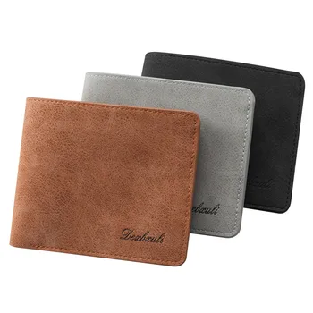 Men's Frosted Retro Short Wallet Versatile Wallet Ticket Holder Card Package Pu Leather Bi-fold Short Card Holder 2020 New
Men's Frosted Retro Short Wallet Versatile Wallet Ticket Holder Card Package Pu Leather Bi-fold Short Card Holder 2020 New