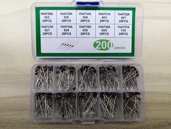 10Value*20 Diode kit 1W Zener 1N4728A/4729A/4730A/4731A/4732A/4733A/4734A/4735A/4736A/4737A 3.3 3.6 3.9 4.3 4.7 5.1 5.6 6.8 7.5V
10Value*20 Diode kit 1W Zener 1N4728A/4729A/4730A/4731A/4732A/4733A/4734A/4735A/4736A/4737A 3.3 3.6 3.9 4.3 4.7 5.1 5.6 6.8 7.5V