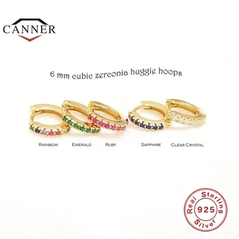 CANNER 925 Sterling Silver Hoop Earrings for Women Round Circle Earring Color Zircon Piercing Earings Jewelry Gift Pendientes
CANNER 925 Sterling Silver Hoop Earrings for Women Round Circle Earring Color Zircon Piercing Earings Jewelry Gift Pendientes