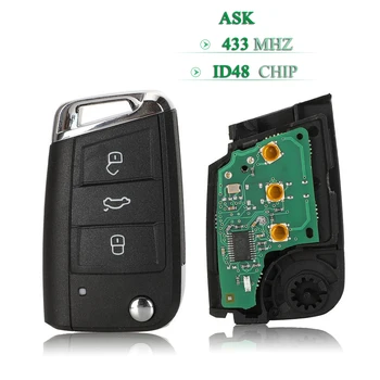 Bilchave Keyless-Go 3 Buttons 433Mhz ASK ID48 Chip Remote Car Key For VW VOLKSWAGEN Golf 7 MK7 Touran Polo Tiguan
Bilchave Keyless-Go 3 Buttons 433Mhz ASK ID48 Chip Remote Car Key For VW VOLKSWAGEN Golf 7 MK7 Touran Polo Tiguan