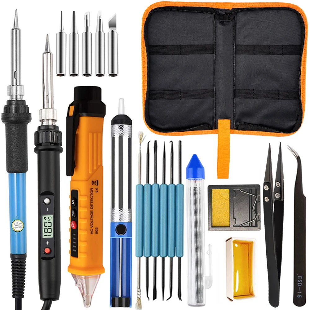 110V/220V 60W/80W Electric soldering iron Kit Adjustable Temperature With Soldering Iron Accessories
110V/220V 60W/80W Electric soldering iron Kit Adjustable Temperature With Soldering Iron Accessories