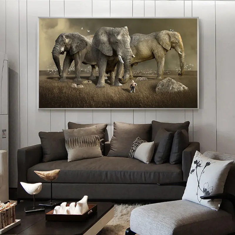 Elephant Decoration Poster and Prints Animal Canvas Paintings Large Wall Art for Living Room Home Decor Picture Elephant Poster
Elephant Decoration Poster and Prints Animal Canvas Paintings Large Wall Art for Living Room Home Decor Picture Elephant Poster