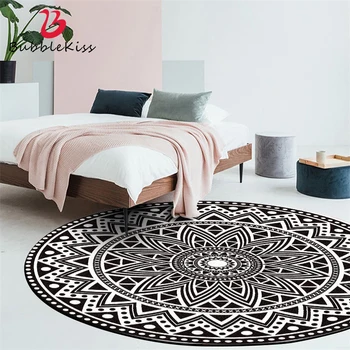 Bubble Kiss Classical Style Bedroom Decor Carpet Polyester Non-Slip Living Room Round Carpet Black White Geometric Pattern Rug
Bubble Kiss Classical Style Bedroom Decor Carpet Polyester Non-Slip Living Room Round Carpet Black White Geometric Pattern Rug