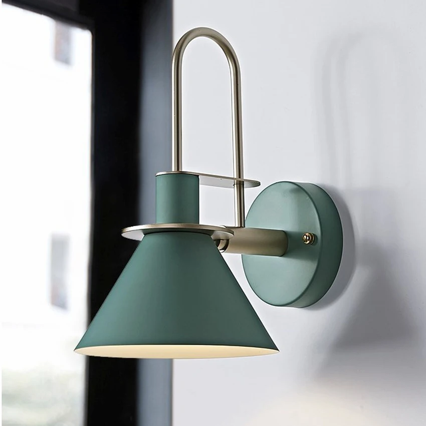Nordic Wall Sconce Lamps Lighting Fixture Macaron Wall Mount Wall Lamp with Hardware Paint Body E27 Base Bedside Reading Lamp 
Nordic Wall Sconce Lamps Lighting Fixture Macaron Wall Mount Wall Lamp with Hardware Paint Body E27 Base Bedside Reading Lamp