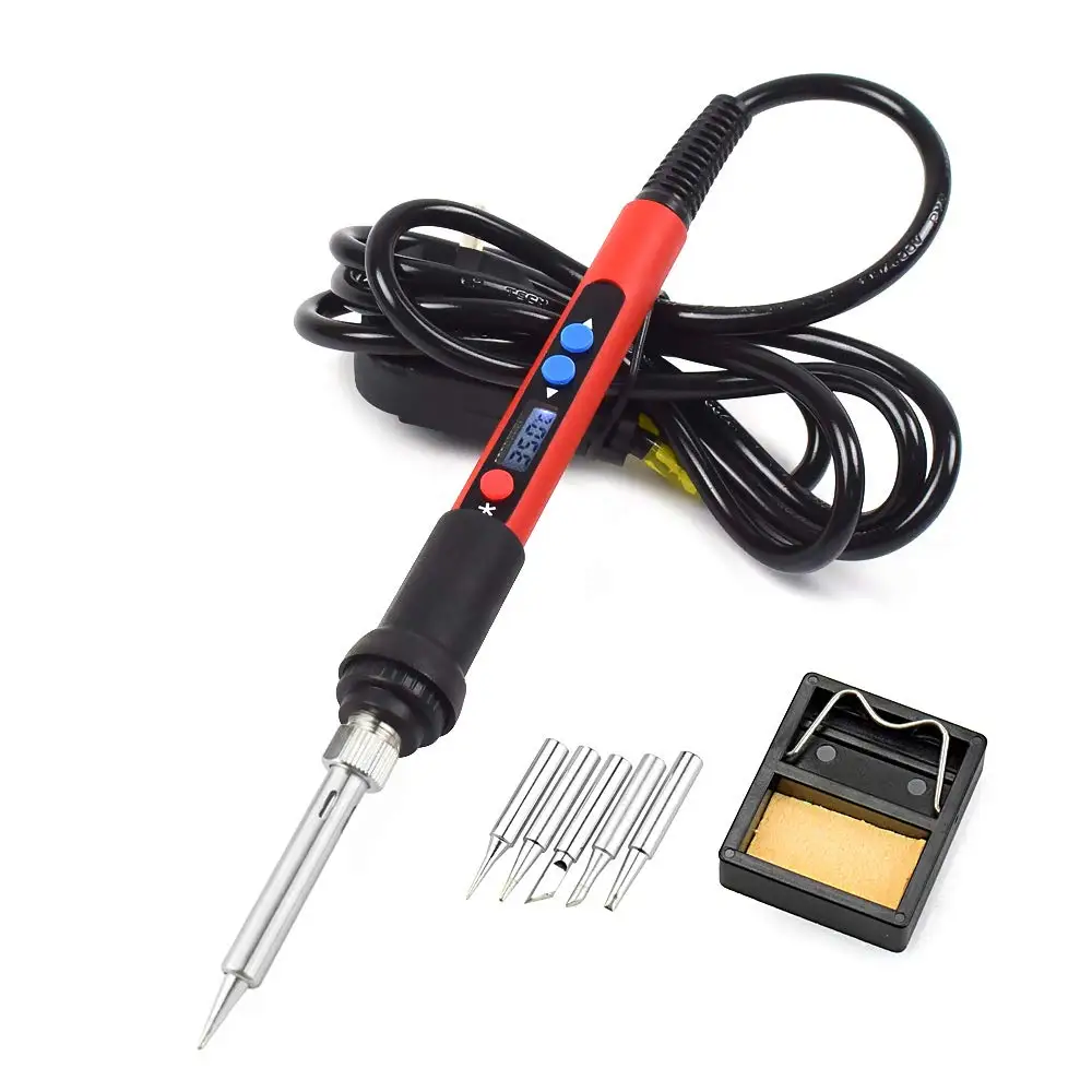 Soldering Iron Kit with Thermostatic Digital-Controlled and LCD Screen Display, Adjustable Temperature 60W Electrical Solder Gun
Soldering Iron Kit with Thermostatic Digital-Controlled and LCD Screen Display, Adjustable Temperature 60W Electrical Solder Gun