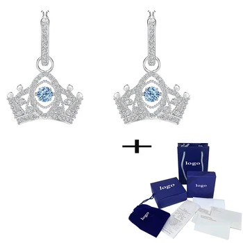 Fashion High Quality New BEE A QUEEN Earrings Shiny Jumping Blue Crown Crystal Women's Romantic Earrings
Fashion High Quality New BEE A QUEEN Earrings Shiny Jumping Blue Crown Crystal Women's Romantic Earrings