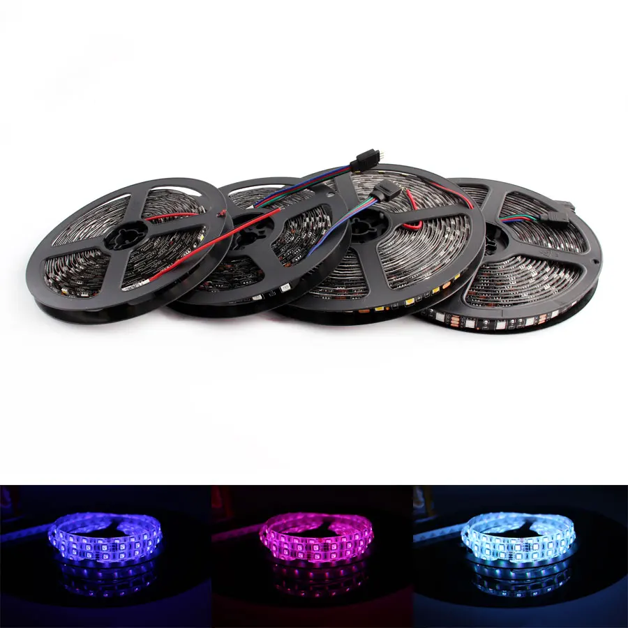 12V DC RGB LED Strip Light 5M 5050 Waterproof Flexible 60led/m LED RGB Strip Light Tape Lamp SMD 5050 Black PCB Decoration Room
12V DC RGB LED Strip Light 5M 5050 Waterproof Flexible 60led/m LED RGB Strip Light Tape Lamp SMD 5050 Black PCB Decoration Room