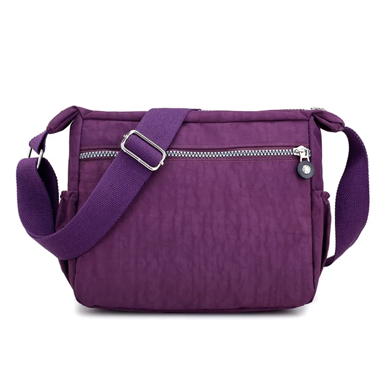 2020 Fashion Women Shoulder Messenger Bag Nylon Oxford Lightweight Waterproof Zipper Package Large Capacity Travel Crossbody Bag
