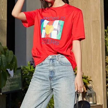 Women T-shirt 2019 Spring and Summer Casual Style Love Printed Letter Short-sleeved T-shirt
Women T-shirt 2019 Spring and Summer Casual Style Love Printed Letter Short-sleeved T-shirt
