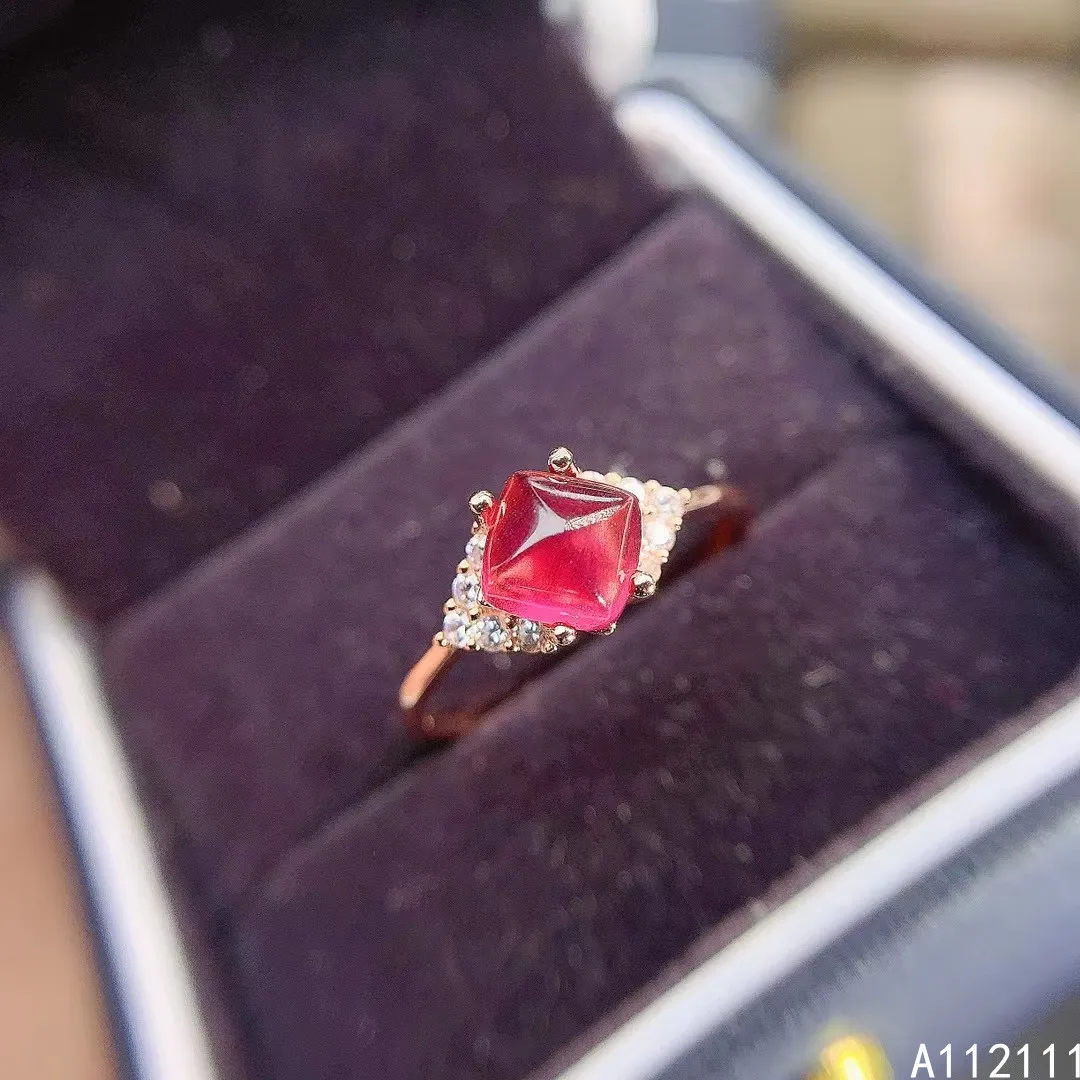 Fine Jewelry 925 Sterling Silver Inset With Natural Gemstone Women's Trendy Exquisite Square Pyrope Garnet Ring Support Detectio
Fine Jewelry 925 Sterling Silver Inset With Natural Gemstone Women's Trendy Exquisite Square Pyrope Garnet Ring Support Detectio