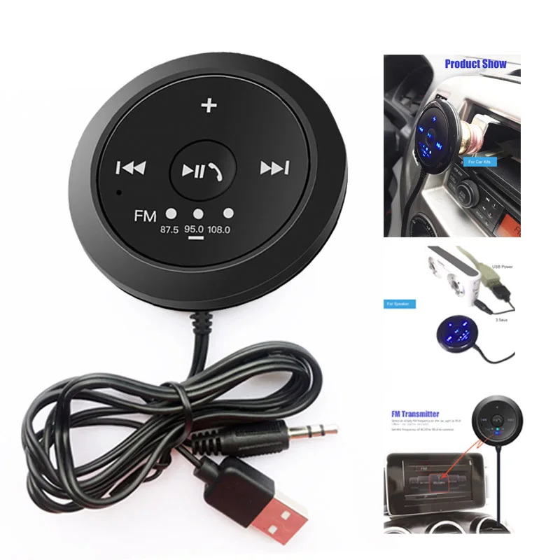 Bluetooth 5.0 Receiver for Car Kit Adapter with FM Transmitter 3.5mm AUX Wireless Adapters with Microphone USB Music Player 2019
Bluetooth 5.0 Receiver for Car Kit Adapter with FM Transmitter 3.5mm AUX Wireless Adapters with Microphone USB Music Player 2019