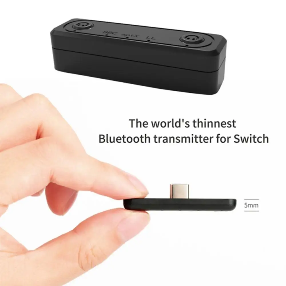 Bluetooth 5.0 Audio Transmitter Adapter for Switch/Switch Lite/PS4/PC, APTX LOw Latency Dual Pairing for Two Headsets
Bluetooth 5.0 Audio Transmitter Adapter for Switch/Switch Lite/PS4/PC, APTX LOw Latency Dual Pairing for Two Headsets