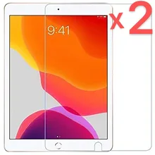 Protecteur d'écran pour tablette, 2 pièces, Film de protection en verre trempé pour iPad Pro Air 1 2 3 4 5 7 8 9 10.2 pouces 2021, HD mini 6 8e=