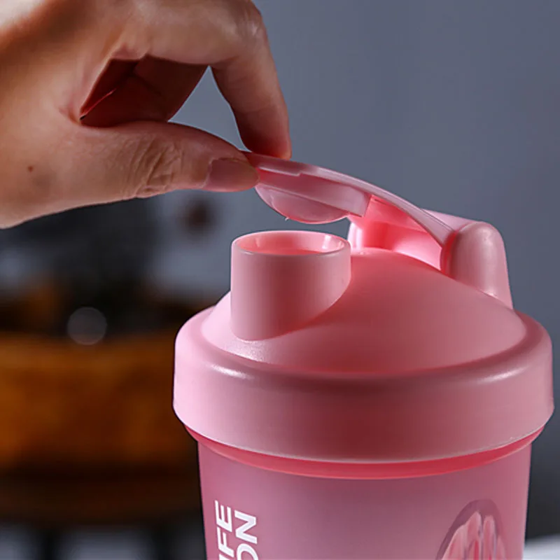 400 Ml Whey Protein Powder Mixing Bottle Sports Fitness Gym Bottle Outdoor Portable Plastic Drinking Bottle Sports Shaker Bottle