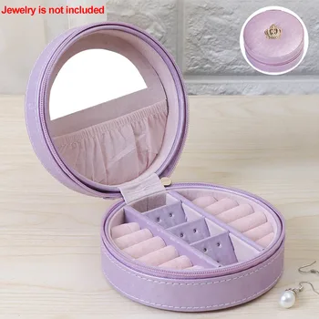 Earring Holder Rings Round Case Jewelry Box Multi-layer PU Leather Crown Design Portable Organizer Display Solid With Mirror
Earring Holder Rings Round Case Jewelry Box Multi-layer PU Leather Crown Design Portable Organizer Display Solid With Mirror