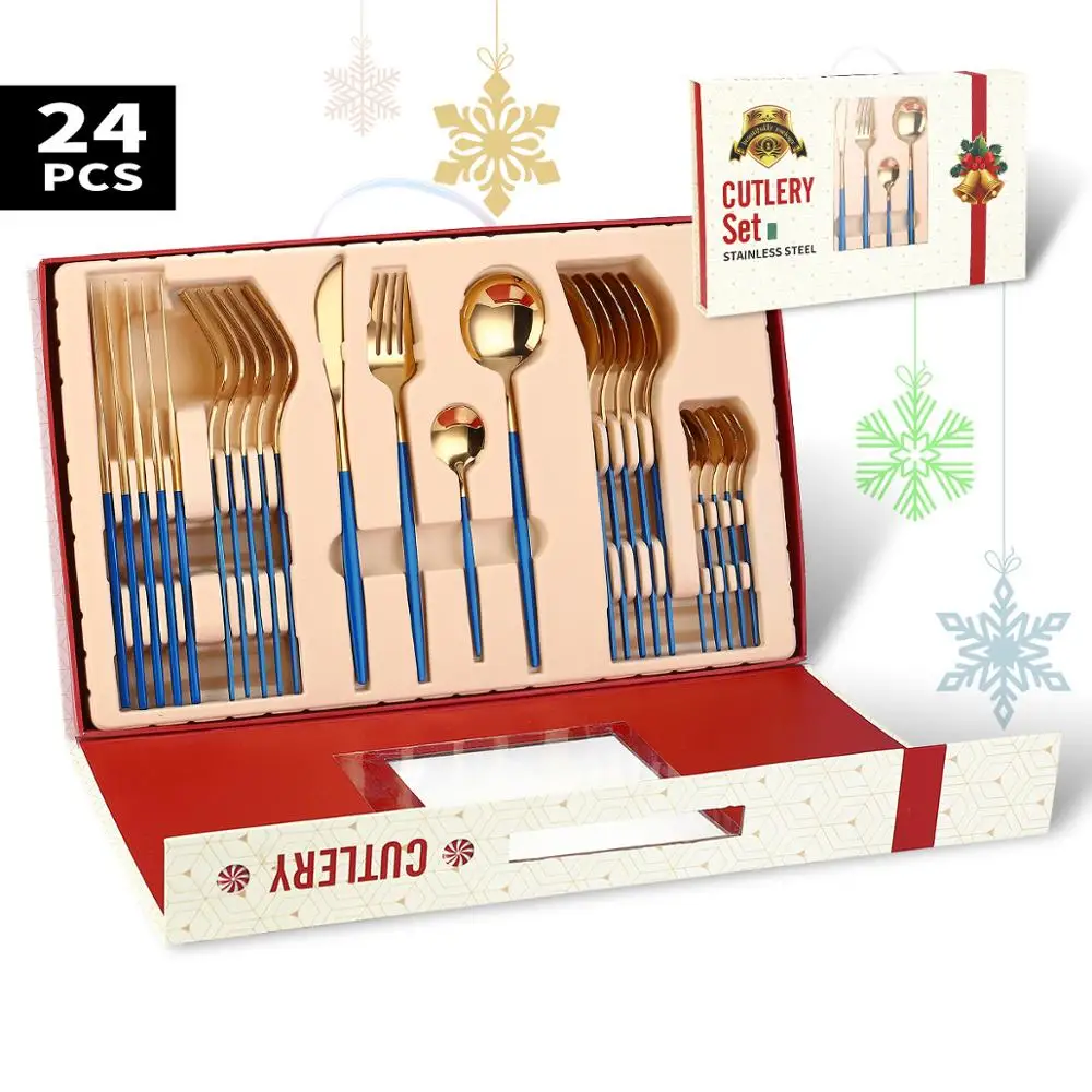 24PCS Portuguese Tableware Set Dishes Knives Forks Spoons For Kitchen Dinnerware 18/10 Stainless Steel Christmas Gift Cutlery
24PCS Portuguese Tableware Set Dishes Knives Forks Spoons For Kitchen Dinnerware 18/10 Stainless Steel Christmas Gift Cutlery