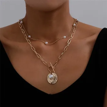 Modyle Punk Vintage Coin Pendant Choker Necklace for Women Gold Color Long Chain Simulated Pearl Wedding Necklace Jewelry Gift
Modyle Punk Vintage Coin Pendant Choker Necklace for Women Gold Color Long Chain Simulated Pearl Wedding Necklace Jewelry Gift