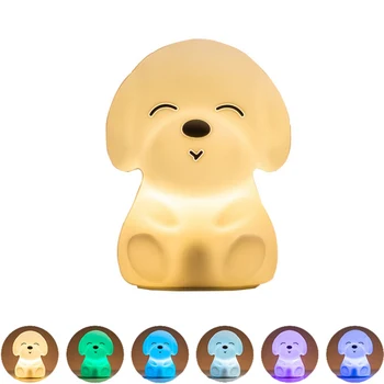 Touch Sensor Light Dog LED Night Light Remote Control RGB Silicone USB Rechargeable Bedroom Bedside Lamp For Children Baby
Touch Sensor Light Dog LED Night Light Remote Control RGB Silicone USB Rechargeable Bedroom Bedside Lamp For Children Baby
