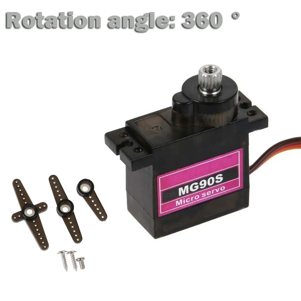 1PC MG90S Micro Metal Gear 9g Servo for RC Plane Helicopter Boat Car 360° Accessories Kids toys Brinquedos juguetes игрушки
1PC MG90S Micro Metal Gear 9g Servo for RC Plane Helicopter Boat Car 360° Accessories Kids toys Brinquedos juguetes игрушки