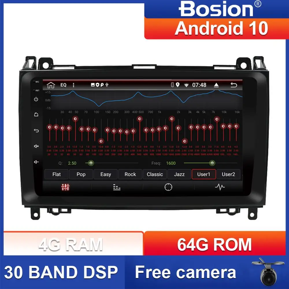 DSP 30 band Автомобильный мультимедийный плеер android 10 GPS радио для Mercedes Benz B200 A B класс