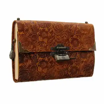 Embossed Pattern Soft Leather Travel Notebook with lock and Key Diary Notepad Kraft Paper for Business Sketching & Writing
Embossed Pattern Soft Leather Travel Notebook with lock and Key Diary Notepad Kraft Paper for Business Sketching & Writing