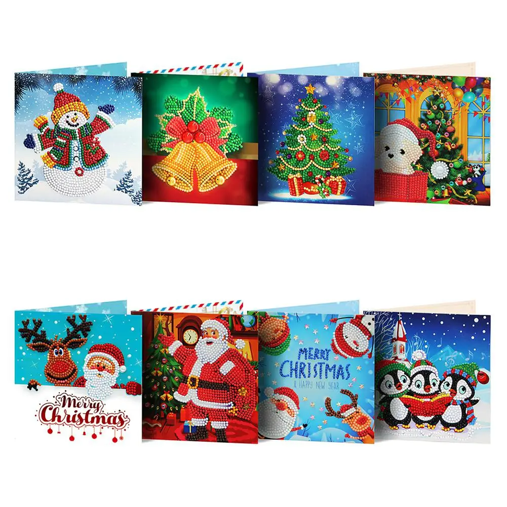 TPFOCUS 8Pcs/Set 5D DIY Resin Diamond Painting Greeting Cards for Christmas Party Invitation Card Happy New Year
TPFOCUS 8Pcs/Set 5D DIY Resin Diamond Painting Greeting Cards for Christmas Party Invitation Card Happy New Year