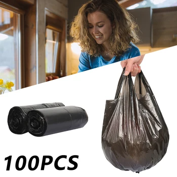 100pcs Garbage Bags Large Black Thicken Disposable Environmental Waste Bag Privacy Plastic Trash Bags with Handle Bag Clean Tool
100pcs Garbage Bags Large Black Thicken Disposable Environmental Waste Bag Privacy Plastic Trash Bags with Handle Bag Clean Tool