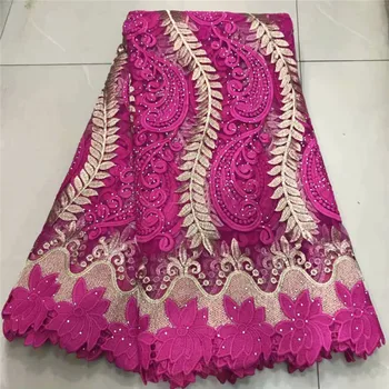 Wonderful fuchsia mesh cloth French net lace fabric African tulle lace fabric with cord lace and rhinestones ZQN242(5yards/lot)
Wonderful fuchsia mesh cloth French net lace fabric African tulle lace fabric with cord lace and rhinestones ZQN242(5yards/lot)