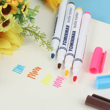 12pc/set Colorful Permanent Fabric DIY Design Pens Fabric Painting Marker For T-shirt Clothes Children School Painting Tool
12pc/set Colorful Permanent Fabric DIY Design Pens Fabric Painting Marker For T-shirt Clothes Children School Painting Tool