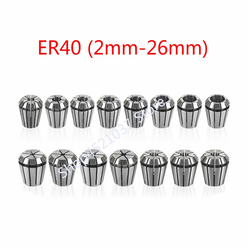 2mm-26mm ER40 Collet Chuck Tool Bits Holder Spring Collet for CNC Engraving Machine Milling Lathe Tool spindel motor clamp
2mm-26mm ER40 Collet Chuck Tool Bits Holder Spring Collet for CNC Engraving Machine Milling Lathe Tool spindel motor clamp