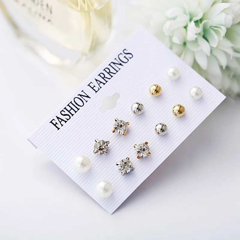 Wild Stud Earrings Women Rhinestone Geometric Exaggerated Earring Wild Combination Set 6 Pairs Earrings
Wild Stud Earrings Women Rhinestone Geometric Exaggerated Earring Wild Combination Set 6 Pairs Earrings