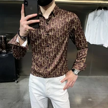 Four Seasons Shirt Men Printed Long Sleeve Men's Shirt European and British Style Men's Fashion Button Shirt Men's Formal Shirt 
Four Seasons Shirt Men Printed Long Sleeve Men's Shirt European and British Style Men's Fashion Button Shirt Men's Formal Shirt