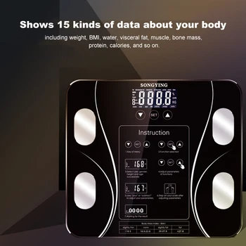 Hot Weight Scale Body Fat Scale Floor Scientific Smart Electronic LED Digital Bathroom Balance BMI Scale Water Mass Health Analy
Hot Weight Scale Body Fat Scale Floor Scientific Smart Electronic LED Digital Bathroom Balance BMI Scale Water Mass Health Analy