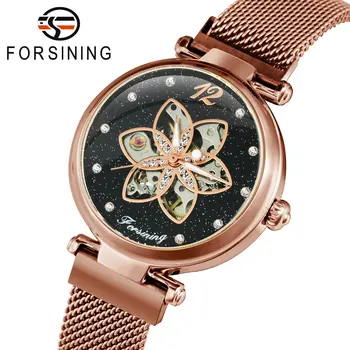 FORSINING Watches Women Elegant Dress Skeleton Automatic Mechanical Watch Ladies Rose Gold Stainless Steel Strap Fashion Female 
FORSINING Watches Women Elegant Dress Skeleton Automatic Mechanical Watch Ladies Rose Gold Stainless Steel Strap Fashion Female