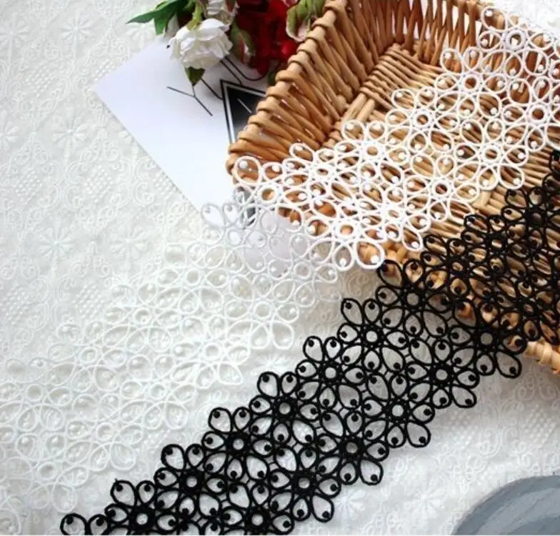 1Yards 91cm Latest Embroidery Cotton Lace Fabric 9.5cm Guipure White Black Clothes Sewing Trim Collar Ribbon Crafts X104
1Yards 91cm Latest Embroidery Cotton Lace Fabric 9.5cm Guipure White Black Clothes Sewing Trim Collar Ribbon Crafts X104