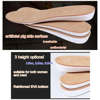 Height Increase Insoles Unisex Shock-Absorbant Leather Shoe Skin Insert Cushion
Height Increase Insoles Unisex Shock-Absorbant Leather Shoe Skin Insert Cushion