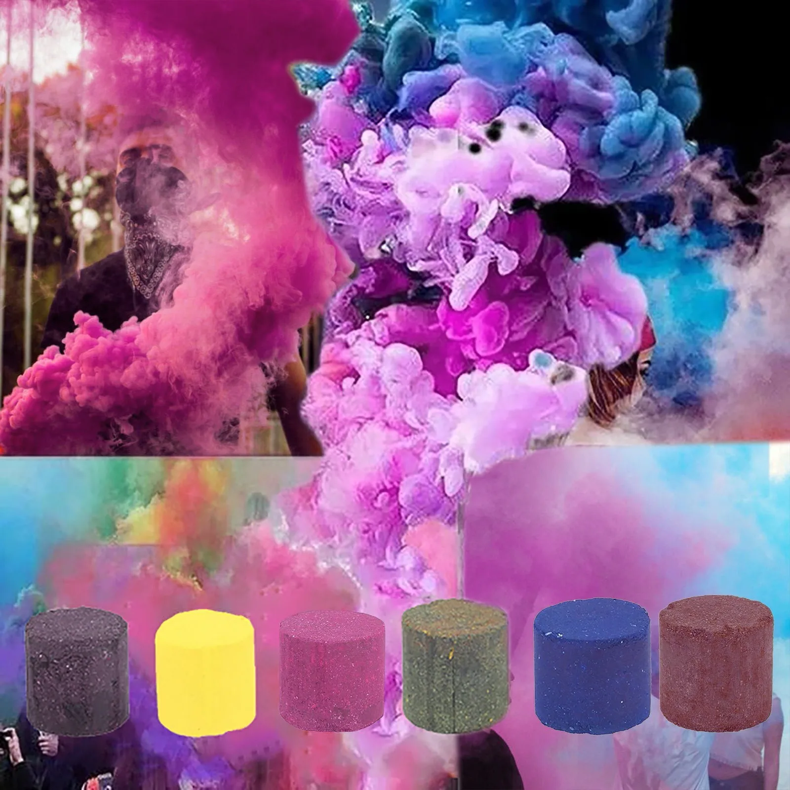 1 шт. 2021 красочные дымовые таблетки для торта на Хэллоуин дымовая бомба свадьбу