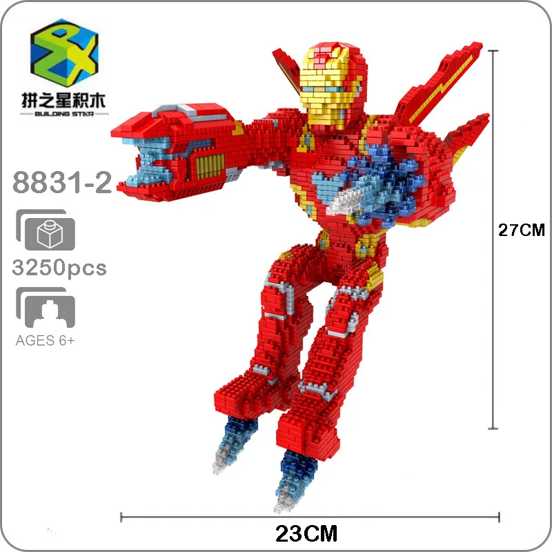 Building Star Marvel Avengers Fly Iron Man Super Hero DIY 3D Model Diamond Mini Building Small Blocks Toy for Children no Box
Building Star Marvel Avengers Fly Iron Man Super Hero DIY 3D Model Diamond Mini Building Small Blocks Toy for Children no Box