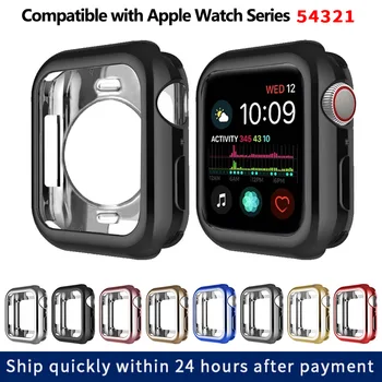 TPU Slim Soft Case for Apple Watch Series 1 2 3 38MM 42MM Plating Protective Cover for iwatch Series 4 5 40MM 44MM
TPU Slim Soft Case for Apple Watch Series 1 2 3 38MM 42MM Plating Protective Cover for iwatch Series 4 5 40MM 44MM
