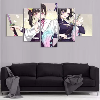 Hd Printed Decoration Modern 5 Pieces Artwork Canvas For Living Room Home Demon Slayer Kochou Shinobu Anime Decor Framework
Hd Printed Decoration Modern 5 Pieces Artwork Canvas For Living Room Home Demon Slayer Kochou Shinobu Anime Decor Framework