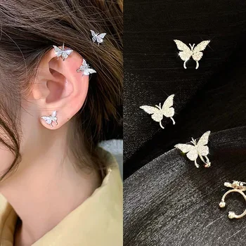 Kpop Mini Minimalist Butterfly Fairy Shiny Exquisite Aesthetic Ear Bone Clip No Piercings Earrings For Women Egirl BFF Jewelry 
Kpop Mini Minimalist Butterfly Fairy Shiny Exquisite Aesthetic Ear Bone Clip No Piercings Earrings For Women Egirl BFF Jewelry