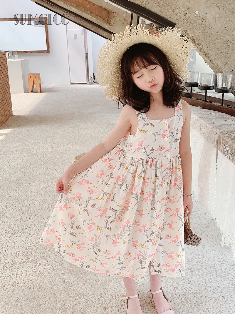 Sumcico 2020 Latest Girls Dress with Cotton Pink Floral Print Sweet Style for Summer Toddler Dress Age2-15Y
Sumcico 2020 Latest Girls Dress with Cotton Pink Floral Print Sweet Style for Summer Toddler Dress Age2-15Y
