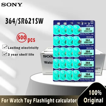 500PCS Original Sony 364 SR621SW V364 SR60 SR621 AG1 LR621 164 531 1.55V Button Batteries For Watch Toy Remote Cell Coin Battery
500PCS Original Sony 364 SR621SW V364 SR60 SR621 AG1 LR621 164 531 1.55V Button Batteries For Watch Toy Remote Cell Coin Battery