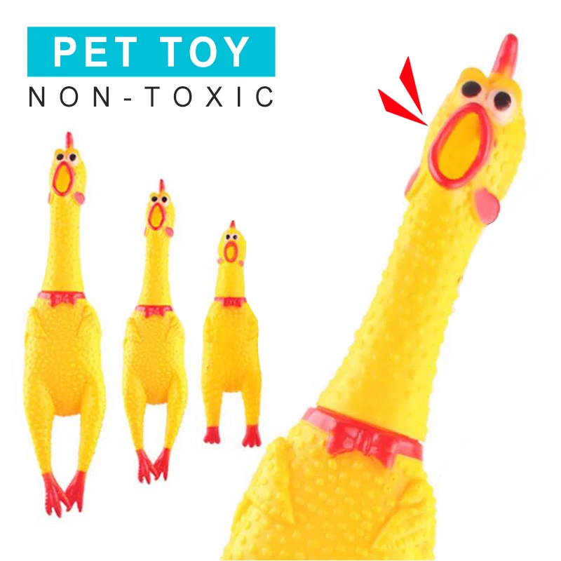 

Pets Dog Toys Screaming Chicken Molar Clean Teeth Safety Rubber Pet Toys Bite Resistance Interactive Funny Cat Toy Dog Products